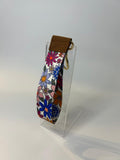 Porte-clés en tissu fleurs d'automne